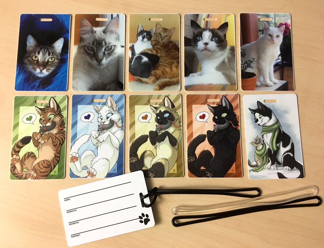 For Charity - Kitty luggage tags