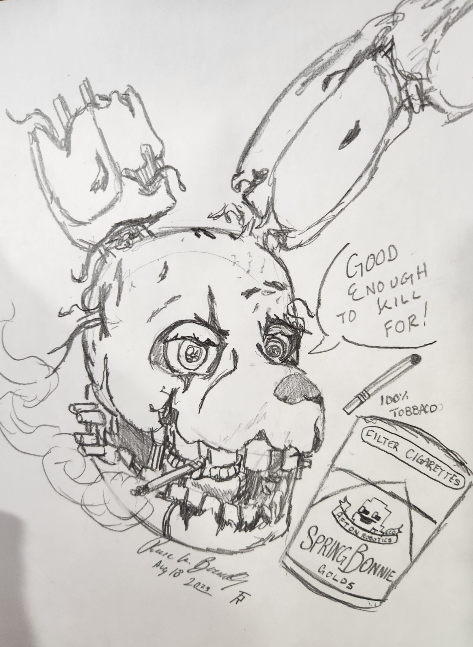 Spring Bonnie Cigarettes (springtrap) by TankerPenus_Hound_115 -- Fur  Affinity [dot] net