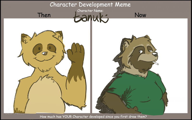 tanuki then and now by tanukisan -- Fur Affinity [dot] net