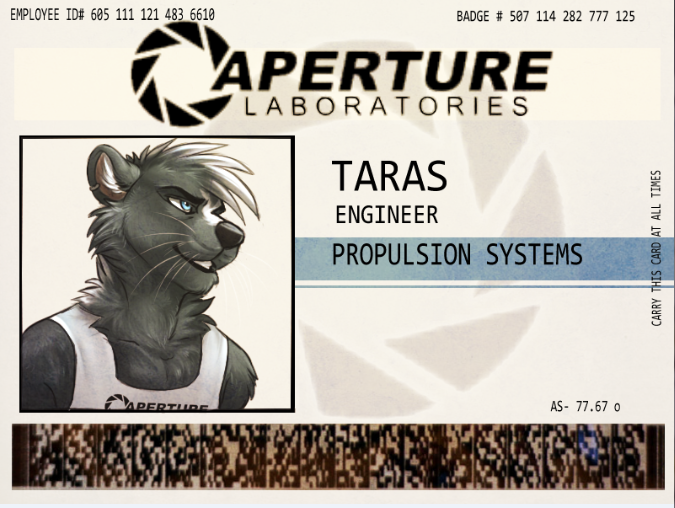 Aperture Science Id Card
