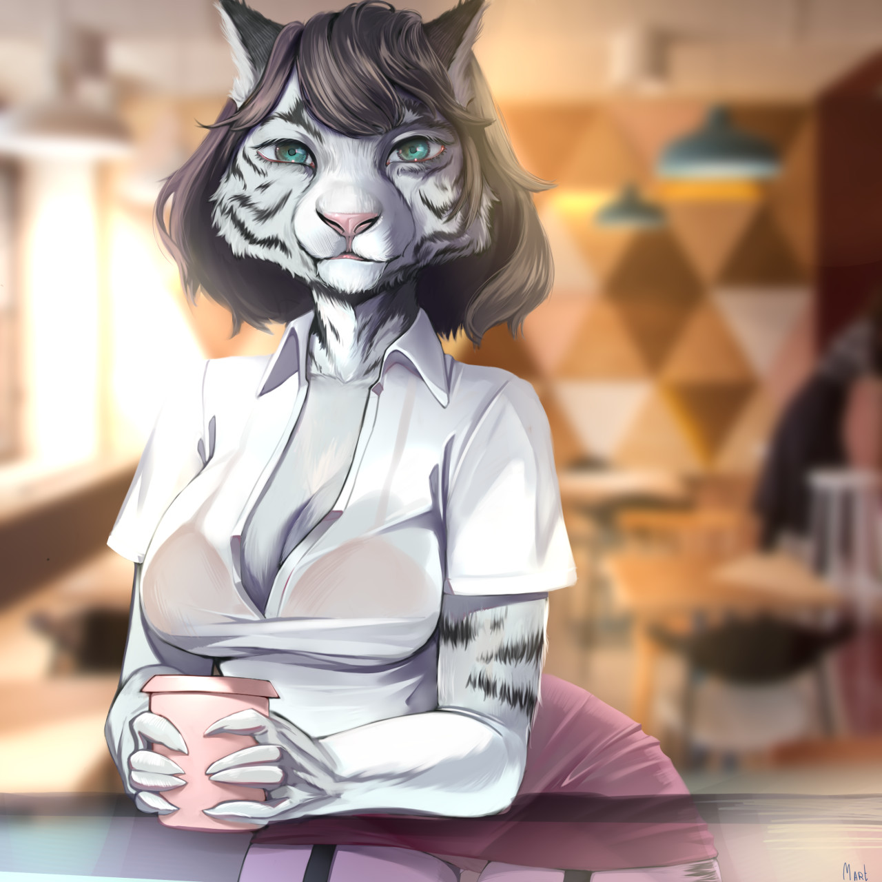 Tiger girl in office by Tatarin_sexmachine -- Fur Affinity [dot] net