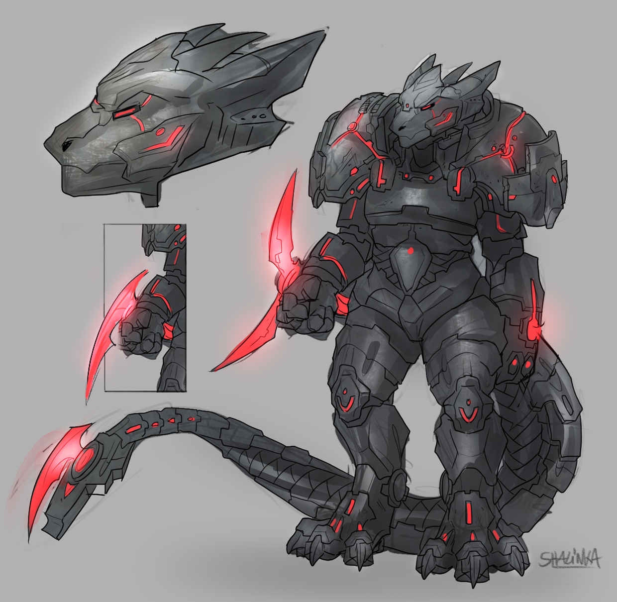 Xan-Valeek (New Form Fully armored) by Kiala_Tiagra -- Fur Affinity [dot]  net