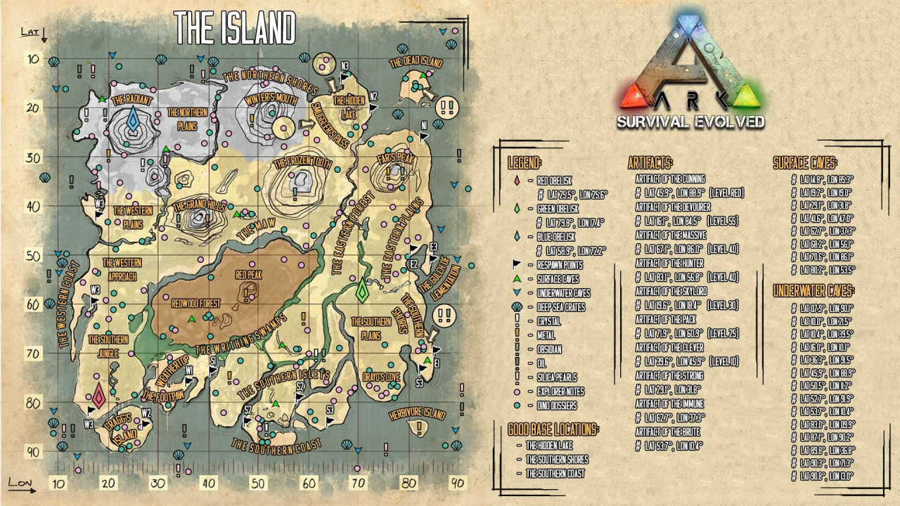 Ark Island Saga Map Layout By Tekworldz4 Fur Affinity Dot Net