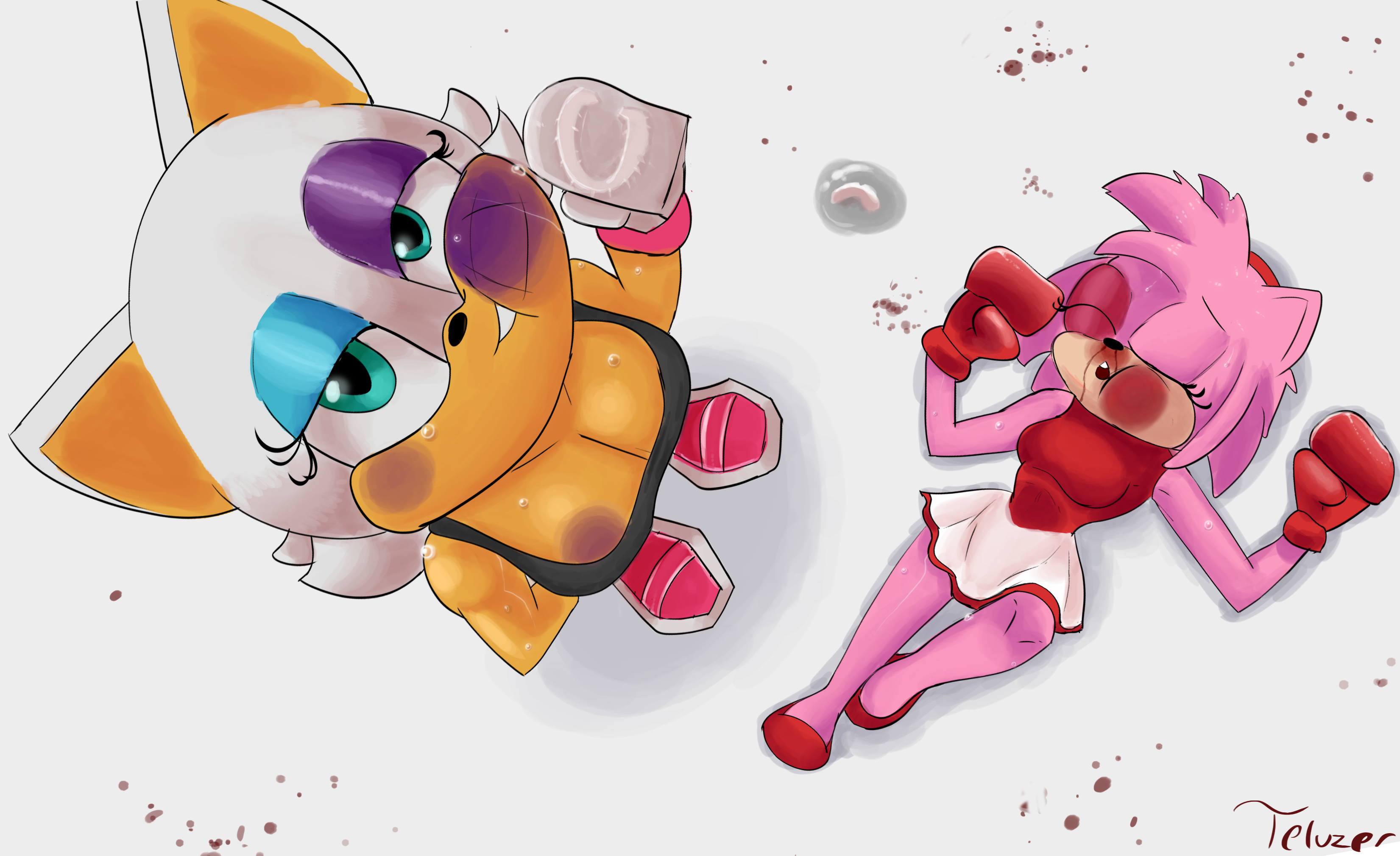 Rouge beats Amy by Teluzer -- Fur Affinity [dot] net