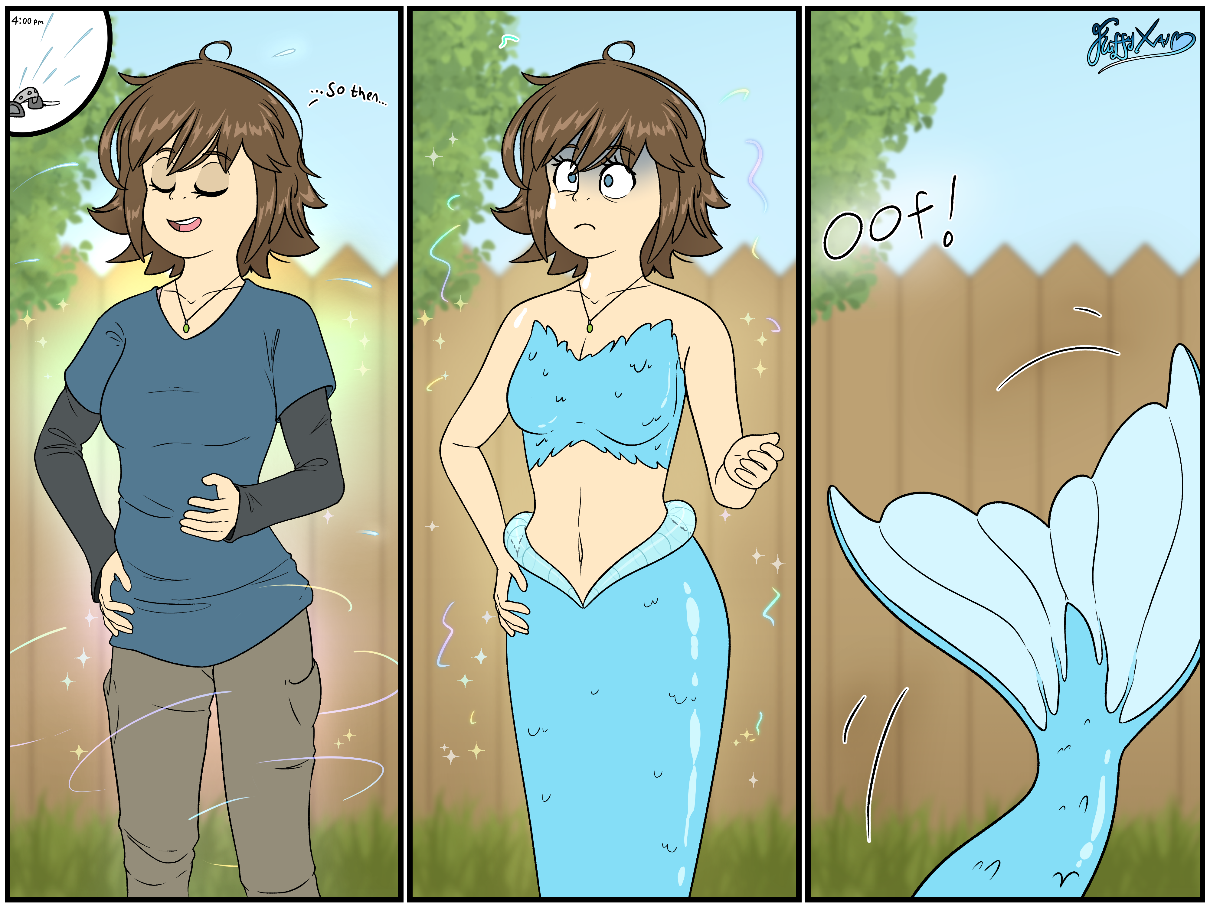 mermaid transformation into human