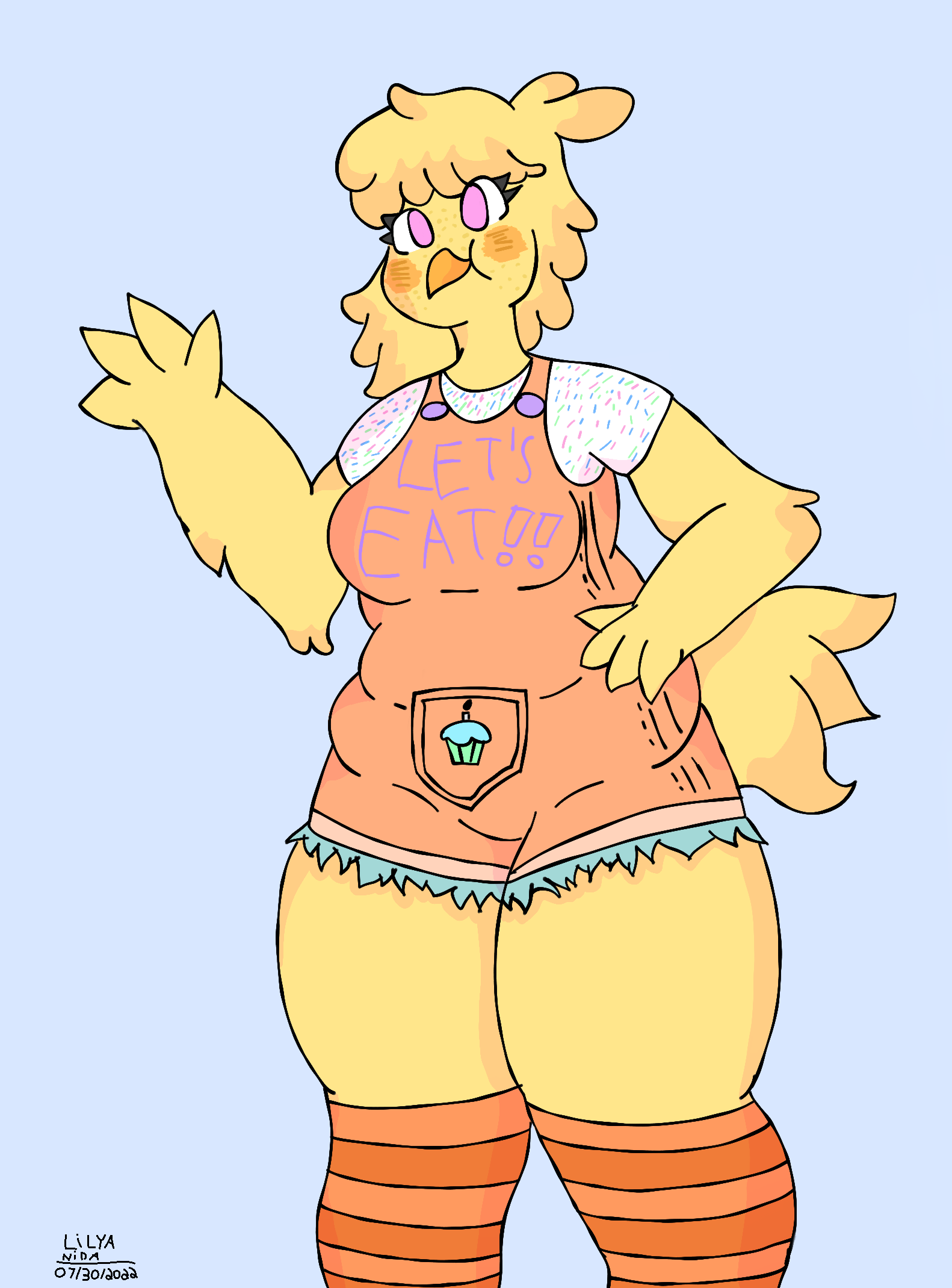 Chica from fnaf by Temmie_junior -- Fur Affinity [dot] net