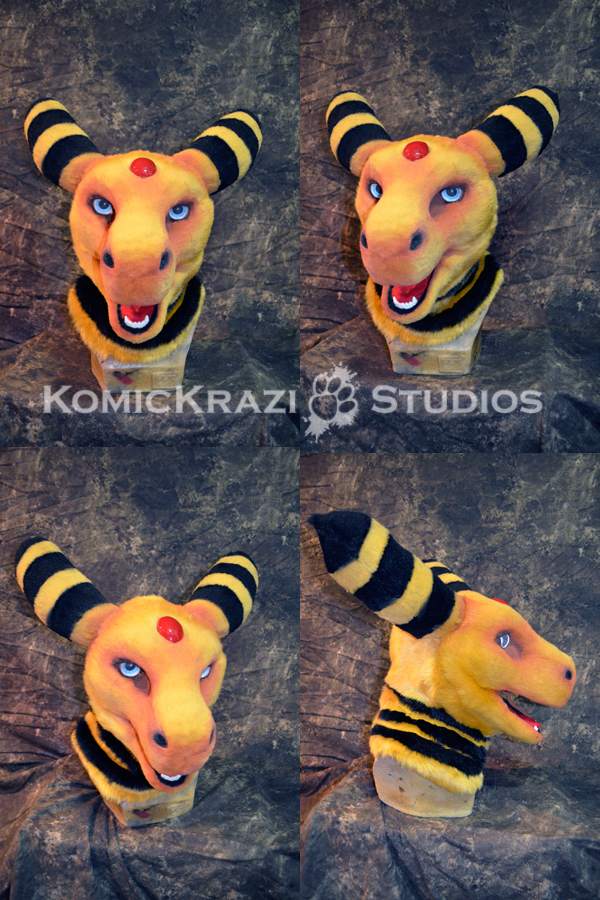 Ampharos Costume Head by Temperance Fur Affinity dot net