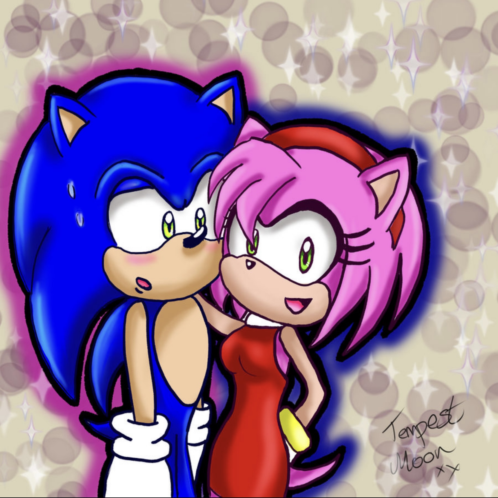 Sonic and Amy by TempestMoonXx -- Fur Affinity [dot] net