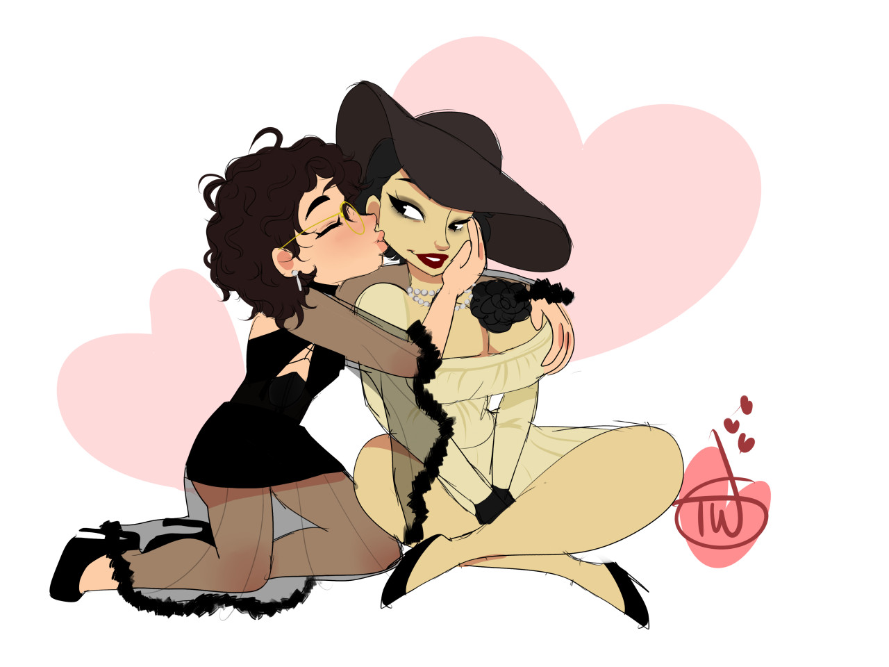 lady d and a lover valentines comm by TemporaryWizard -- Fur Affinity [dot]  net