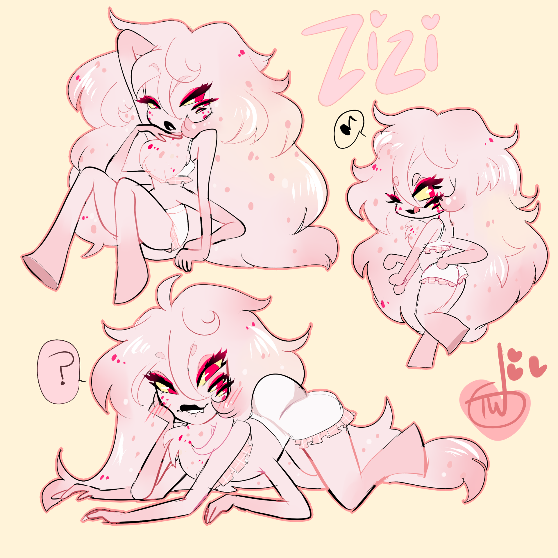 hazbin oc Zizi comm sketchpage + streaming by TemporaryWizard -- Fur  Affinity [dot] net