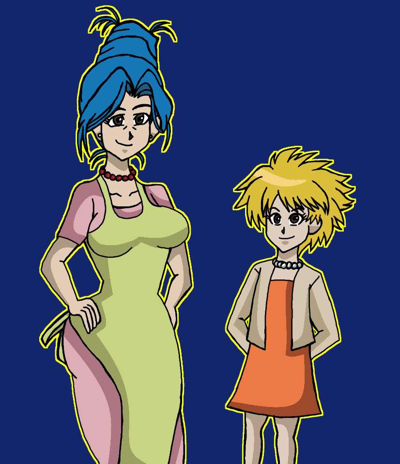 Marge and Lisa anime form by TensiiSphere -- Fur Affinity [dot] net