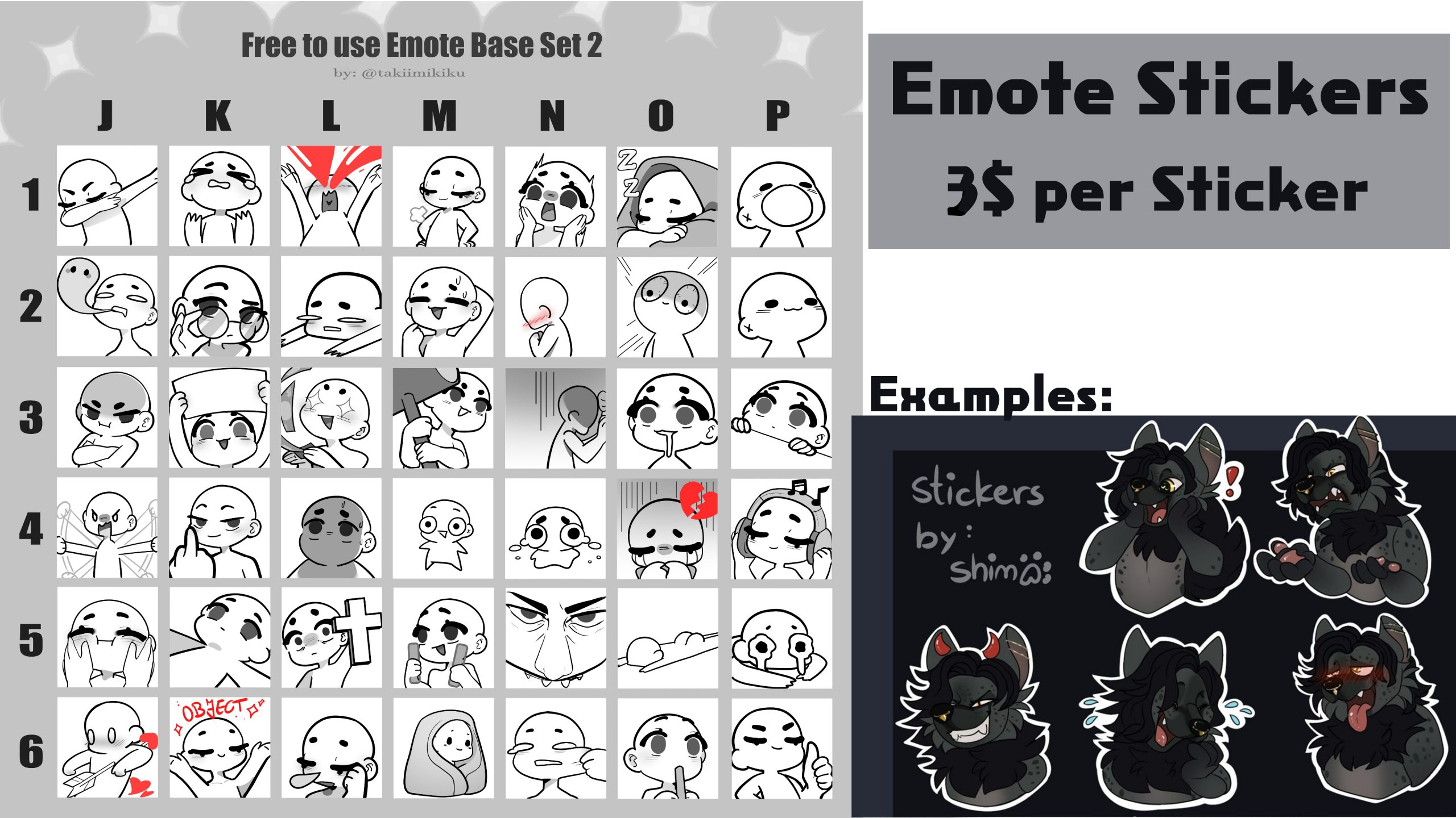 3$ Emote Stickers by tenthfurry -- Fur Affinity [dot] net