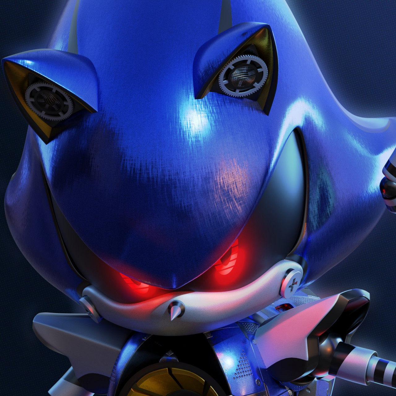 Metal Sonic 3D Render