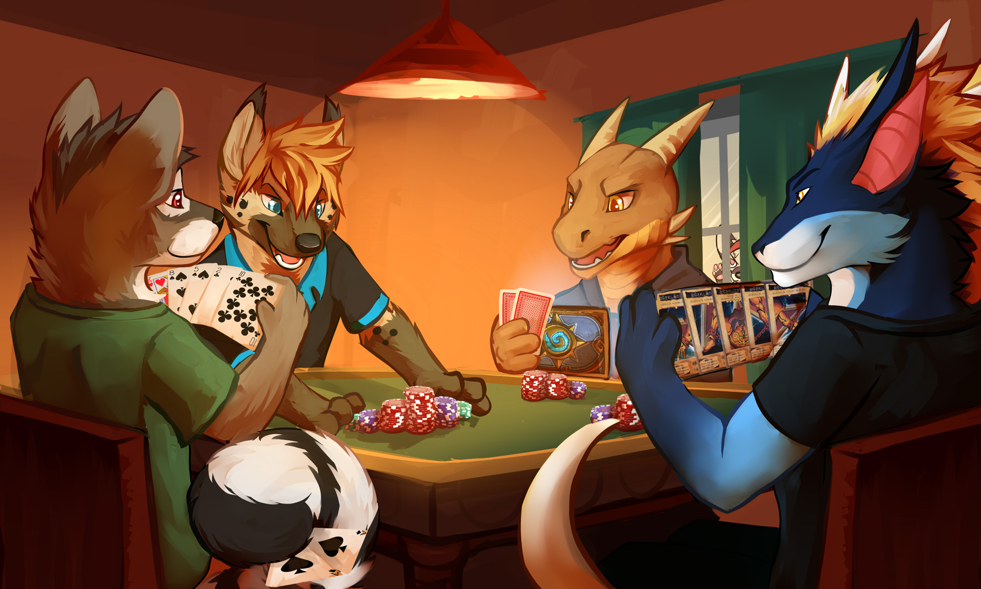 Pulex] Furries Playing Poker by teryxc -- Fur Affinity [dot] net