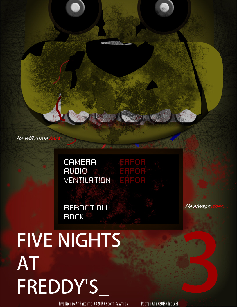 fnaf 3 poster by UnTipObisnuit