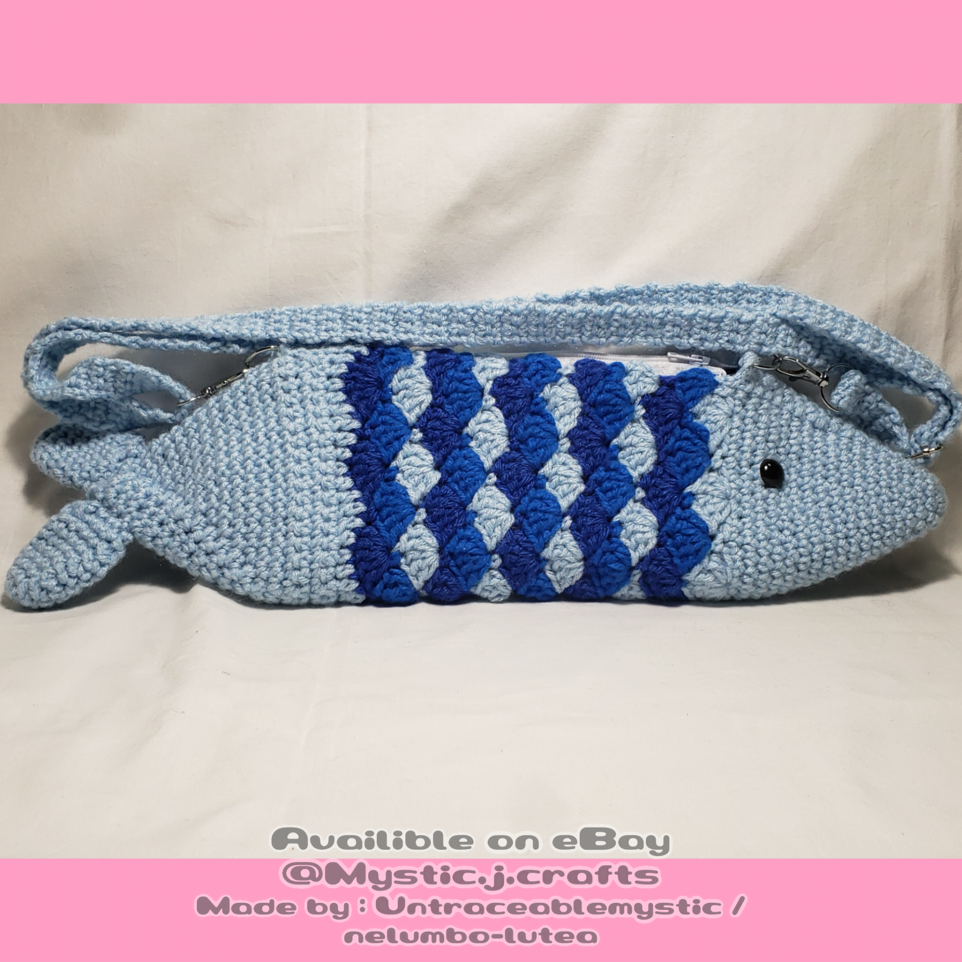 crochet fish shaped bag for sale by Lutea-arts -- Fur