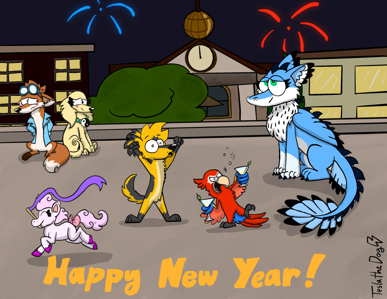 Happy New Year from Jenny the Robot! by FaunaFox1 -- Fur Affinity