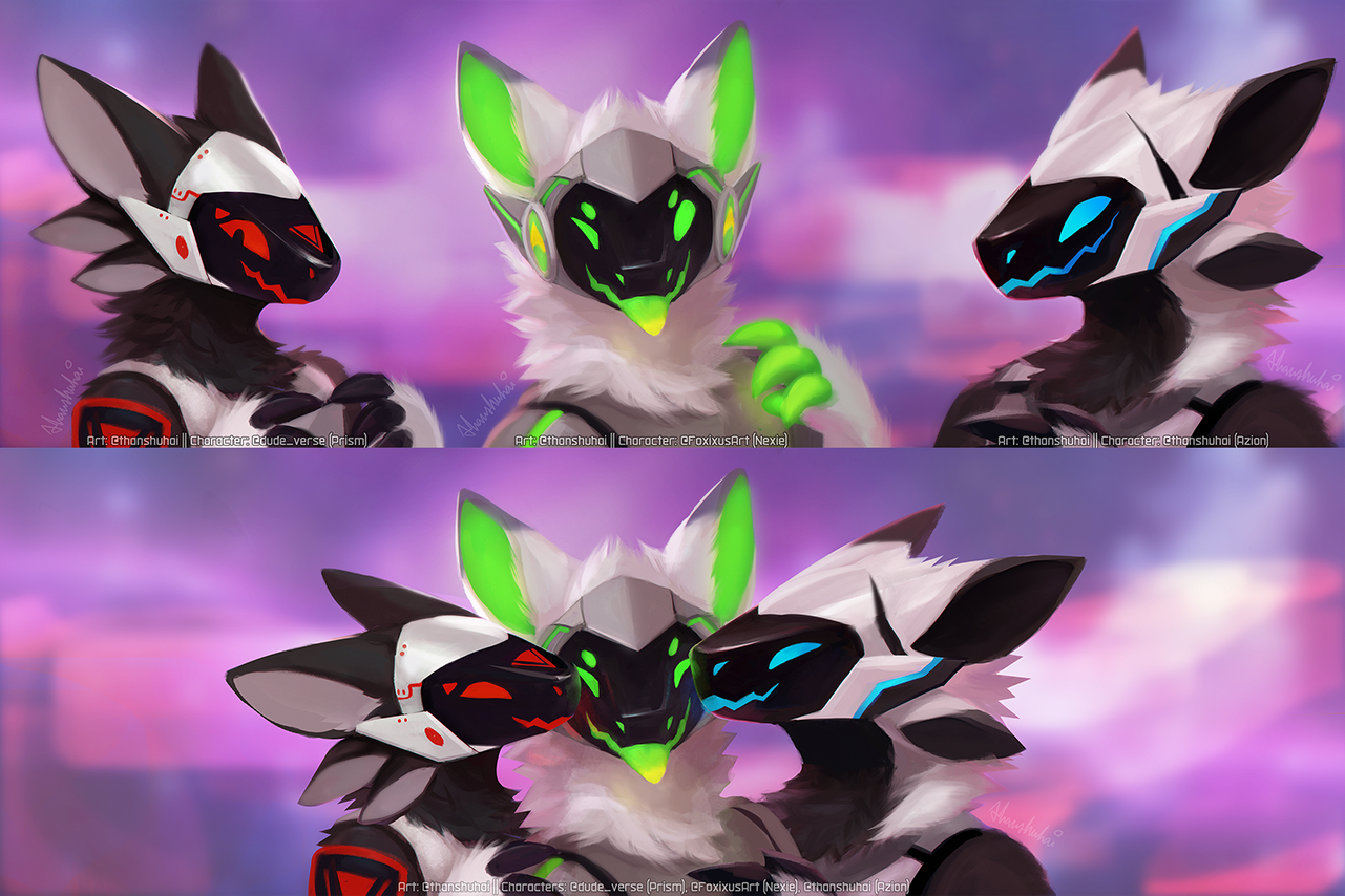 🌈Oerpink🌈 on X: #protogen here are my protogens i made the day