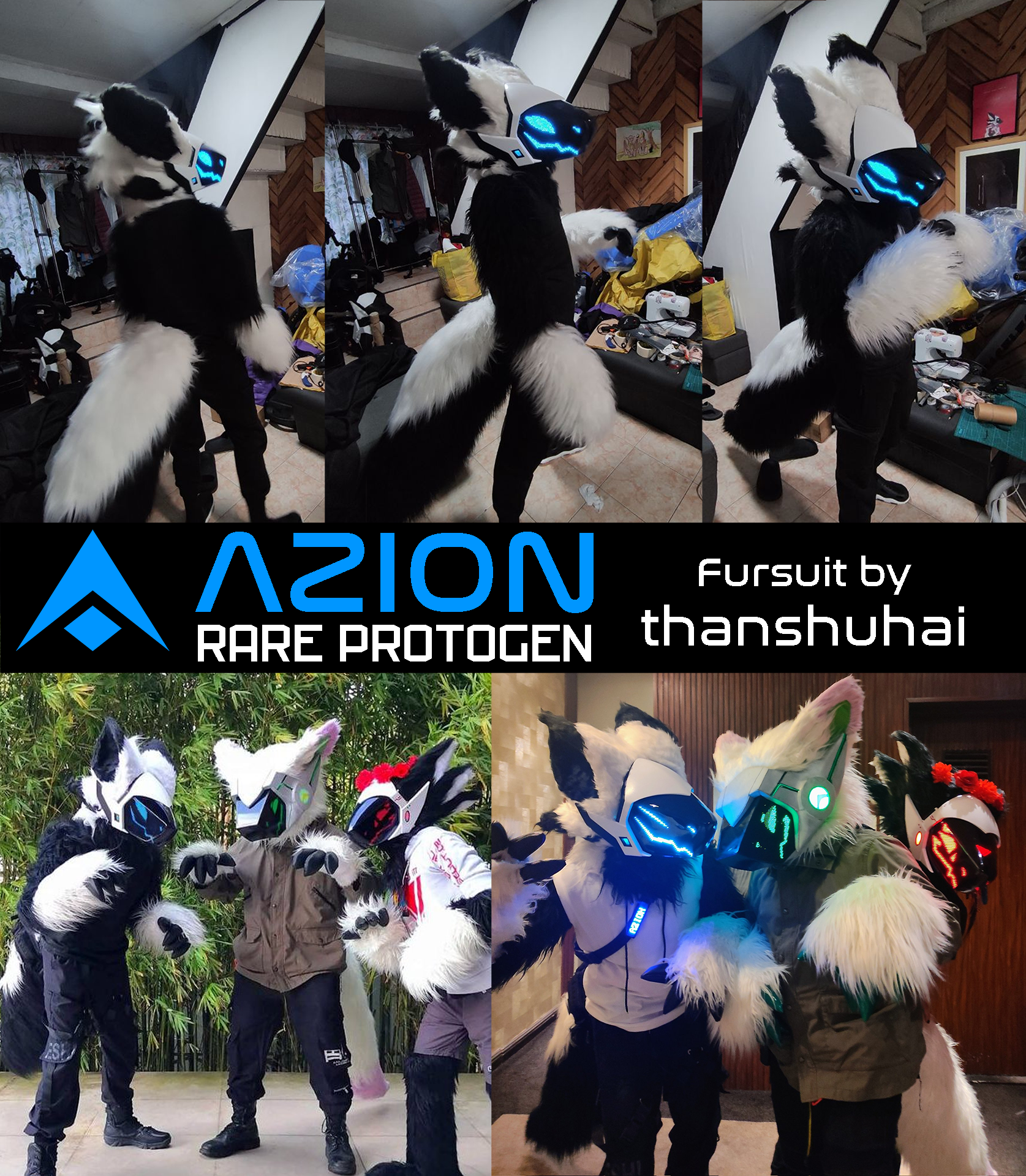 AZION the Protogen - Fursuit by thanshuhai -- Fur Affinity [dot] net