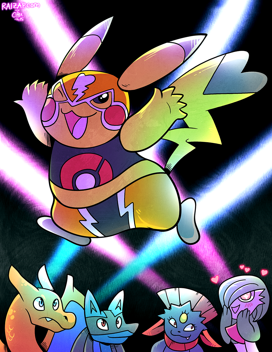 Pikachu Libre - Pokken Tournament by Rubychu96 on DeviantArt