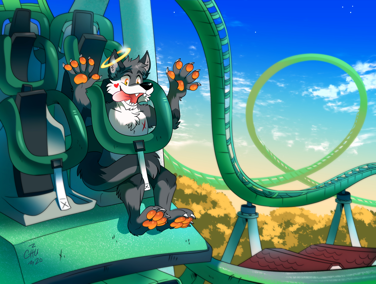 Commission Roller Coaster Fun by the chu Fur Affinity dot net