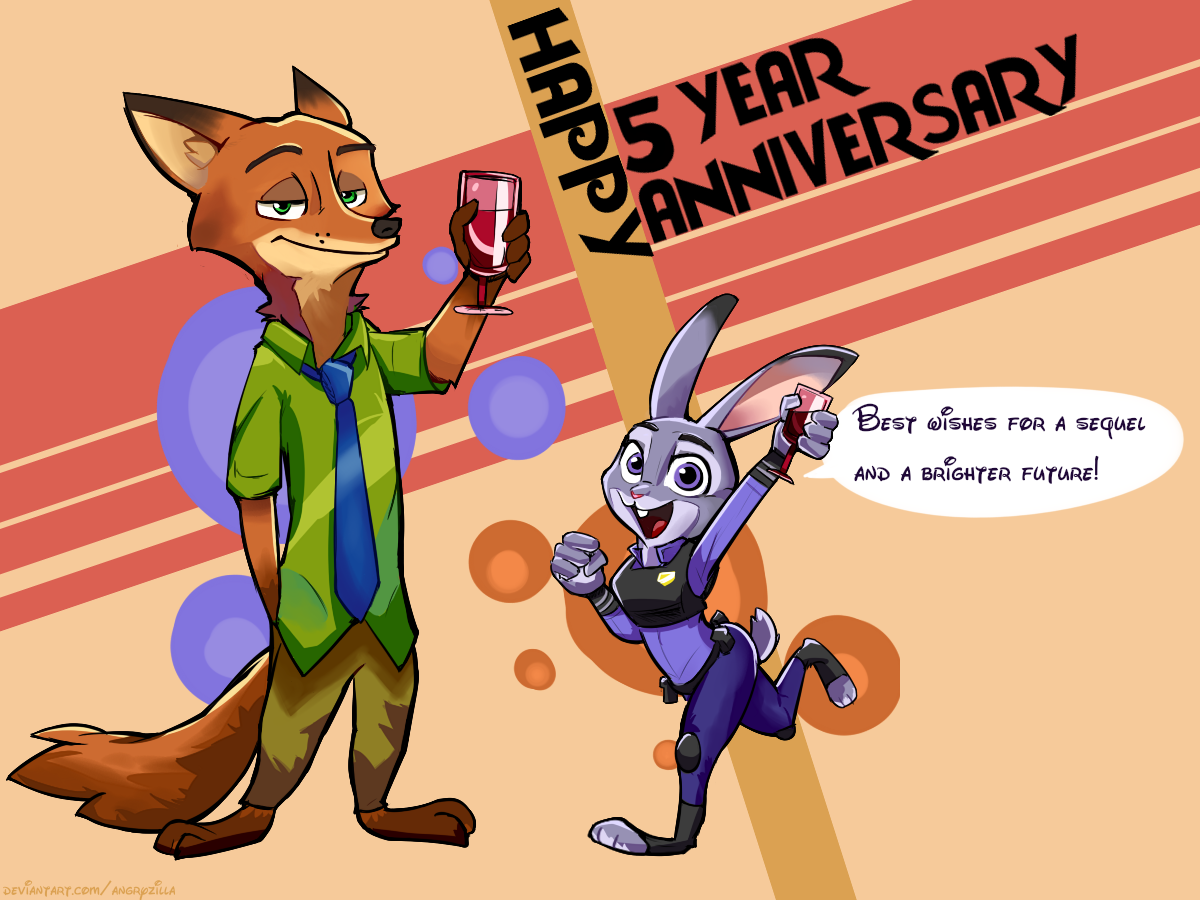 Nick and Judy 5th anniversary by theDarkshadow1990 -- Fur Affinity [dot] net