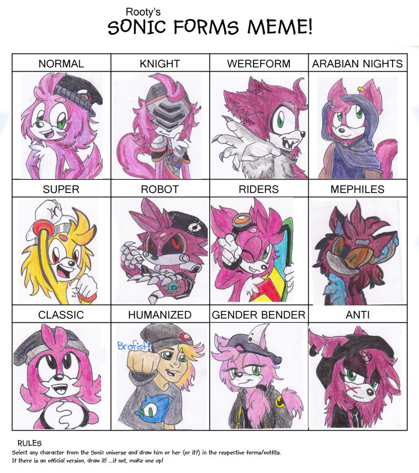 Sonic Forms Meme with Shadow by tortaviso on DeviantArt