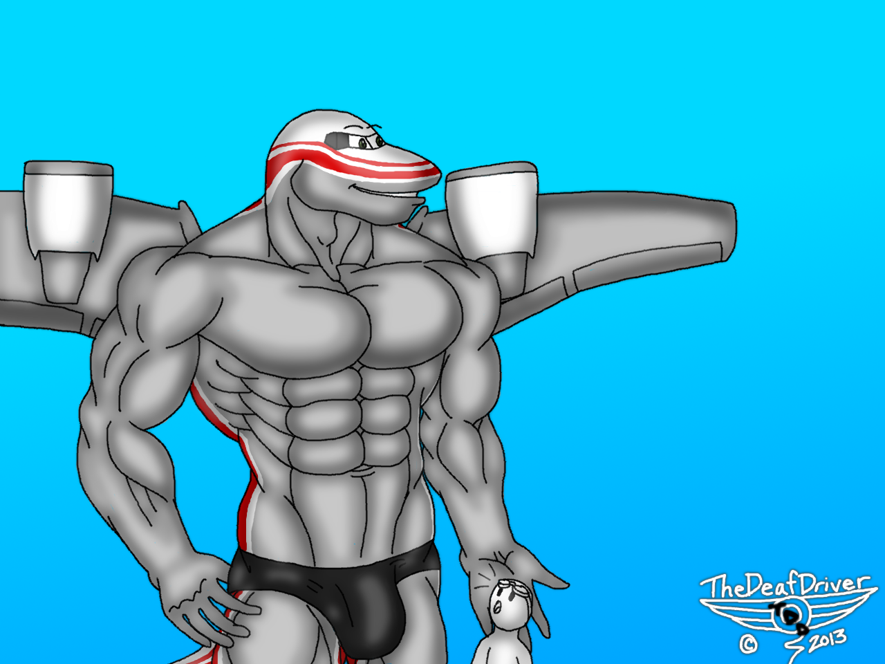 Colin as a muscle plane by TheDeafDriver -- Fur Affinity dot net.
