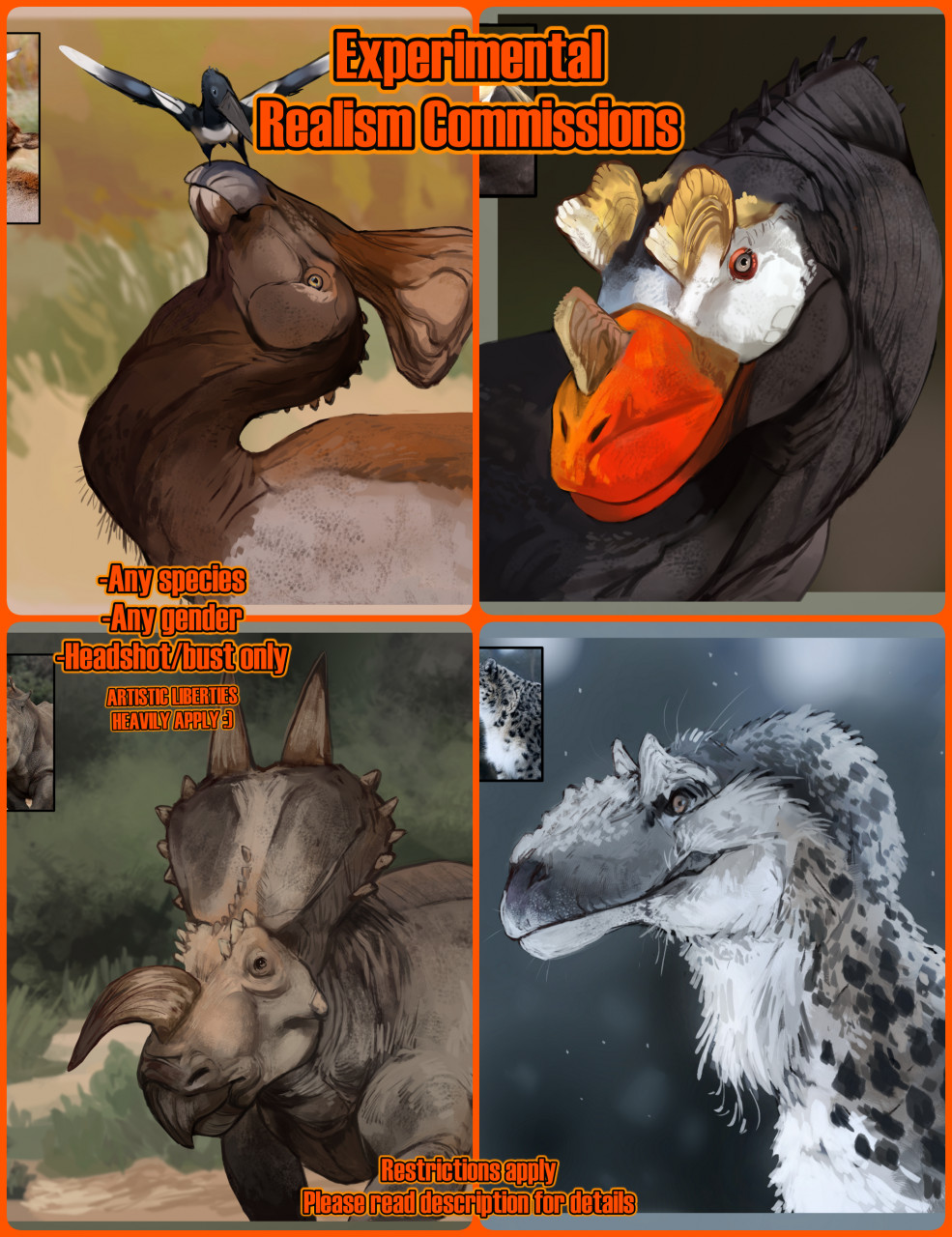 EXPERIMENTAL COMMISSIONS || (2/2) Sold! by TheDinosaurMann -- Fur Affinity  [dot] net