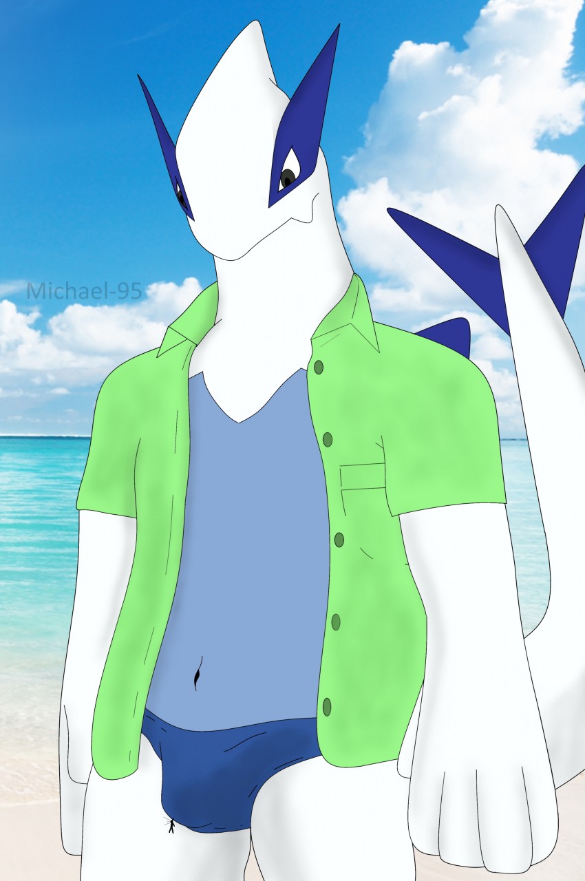 Something on speedo (macro anthro Lugia) by TheDolphin195 -- Fur Affinity  [dot] net