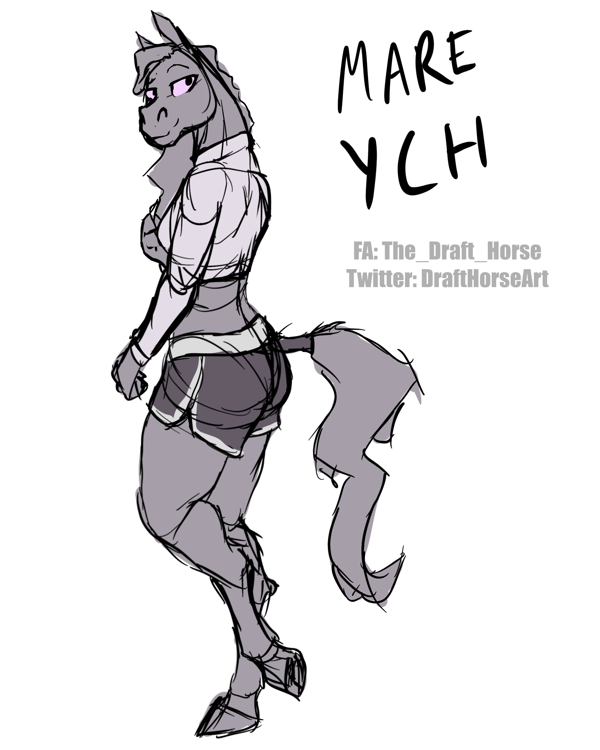 YCH Auction] Mare Pin Up by The_Draft_Horse -- Fur Affinity [dot] net