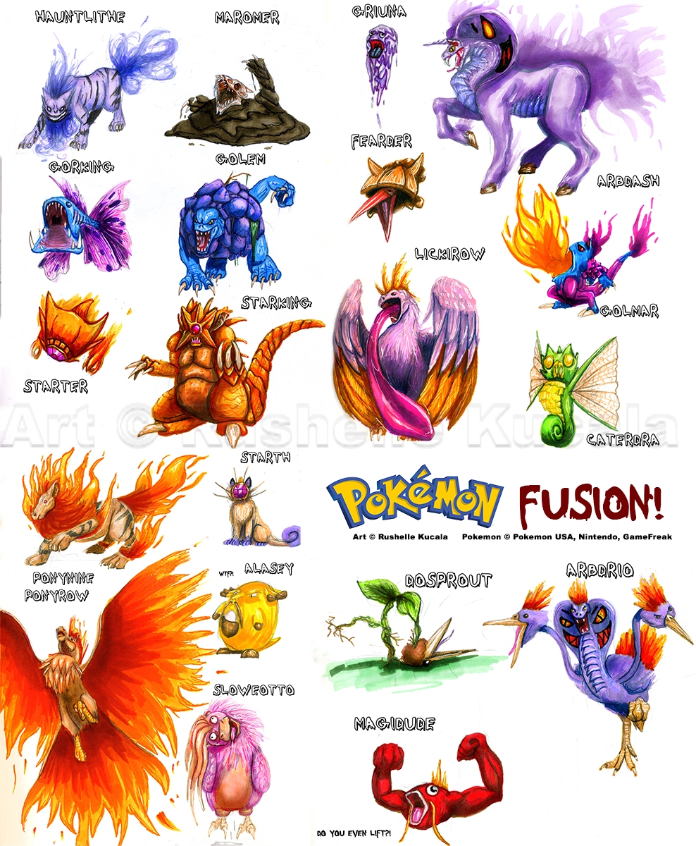 Pokemon Fusions by thedragonofdoom -- Fur Affinity [dot] net