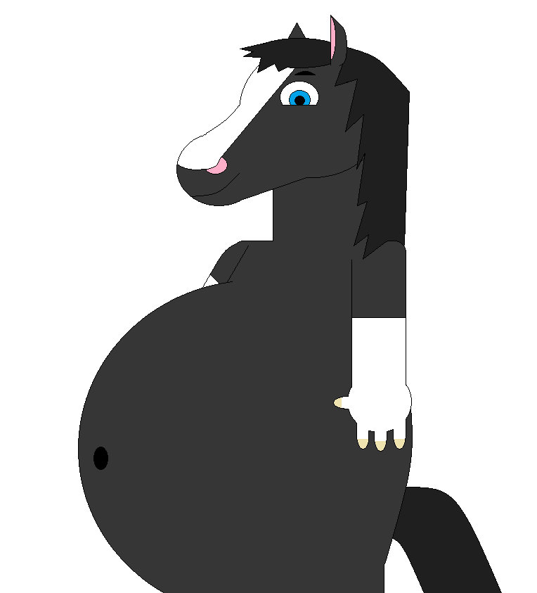 fat horse cartoon