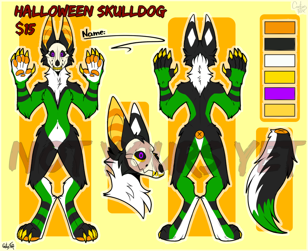 SOLD - Halloween Skulldog Adopt by TheFrizzyKitten -- Fur Affinity [dot ...