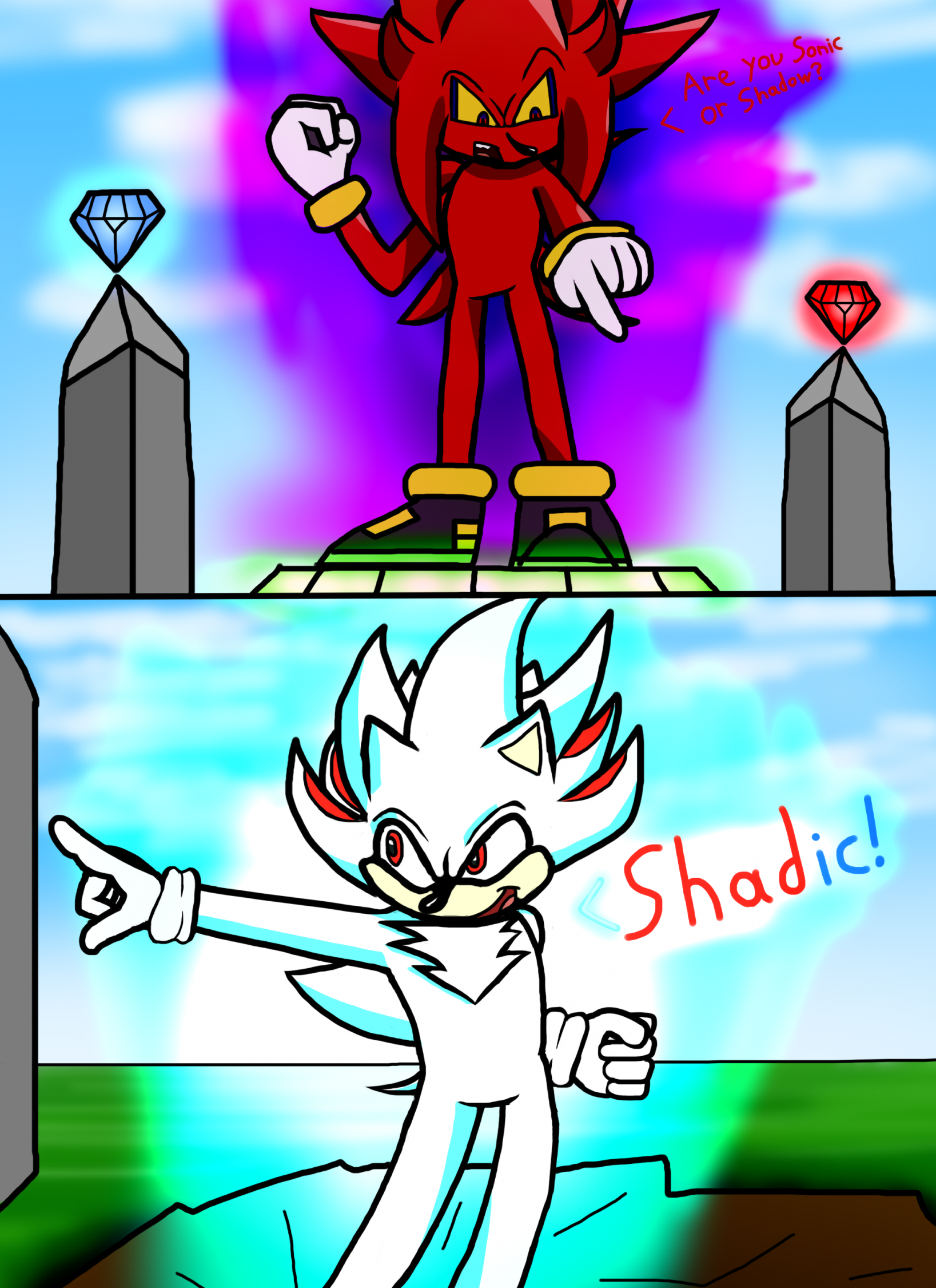 FUSION! Sonic + Shadow = Shadic! by MzShadowette -- Fur Affinity [dot] net