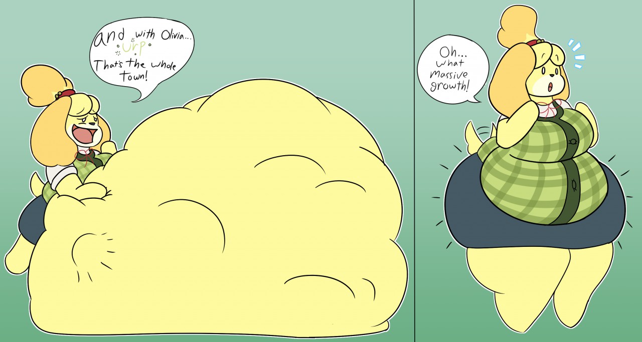 Isabelle weight gain drive animal crossing. 