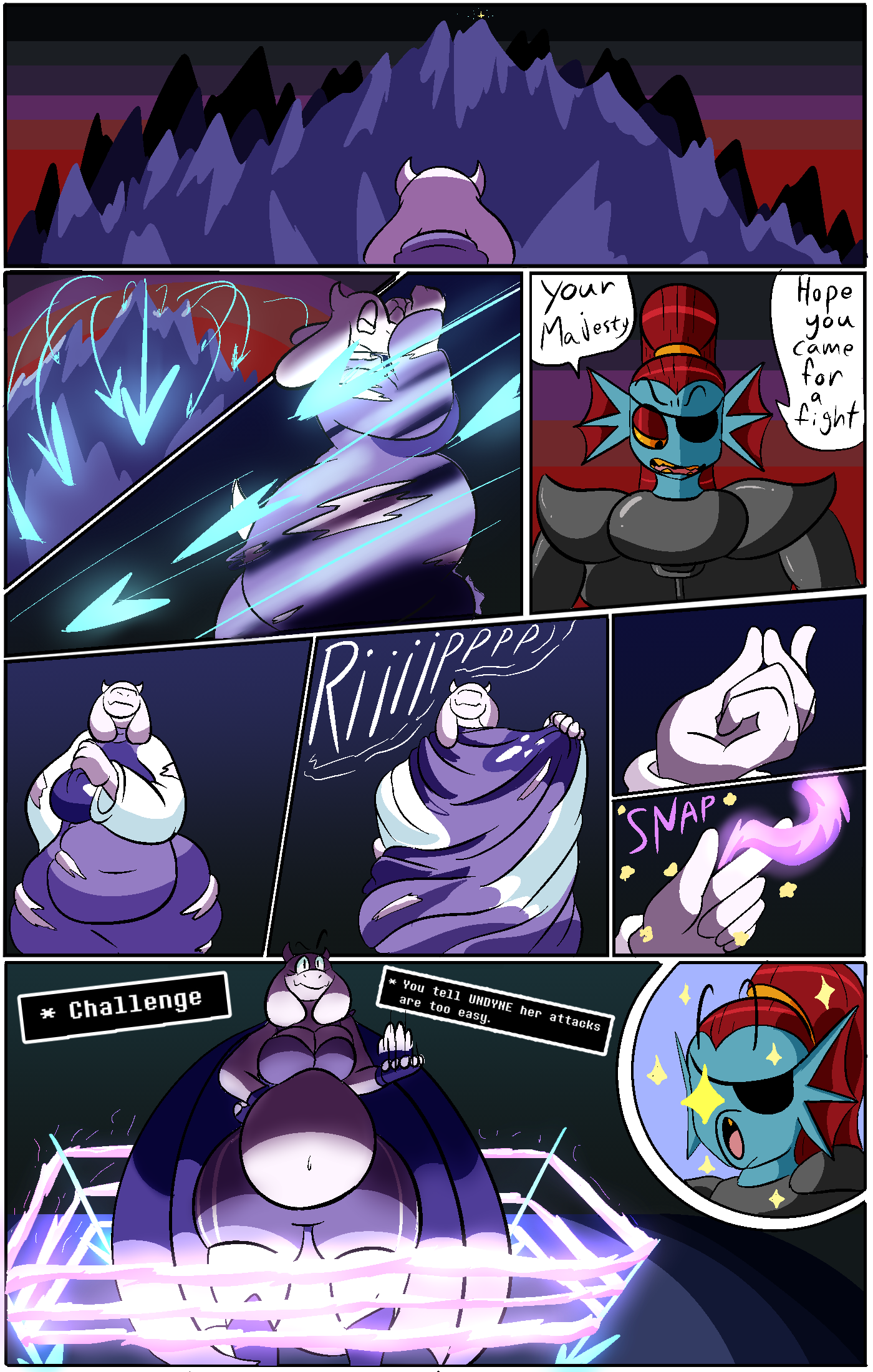 Toriel Vs Undyne 1 by The_Hookaloof -- Fur Affinity [dot] net