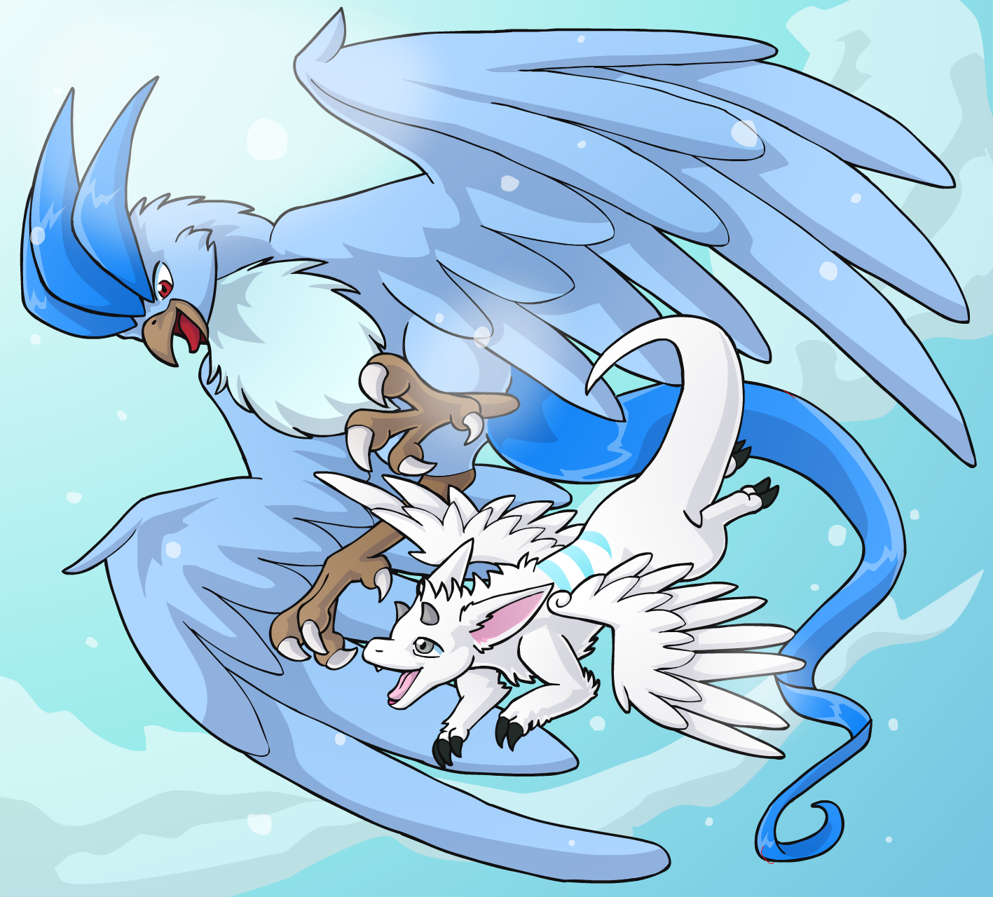 Shiny Articuno and Shinsetsu by TheKC -- Fur Affinity [dot] net