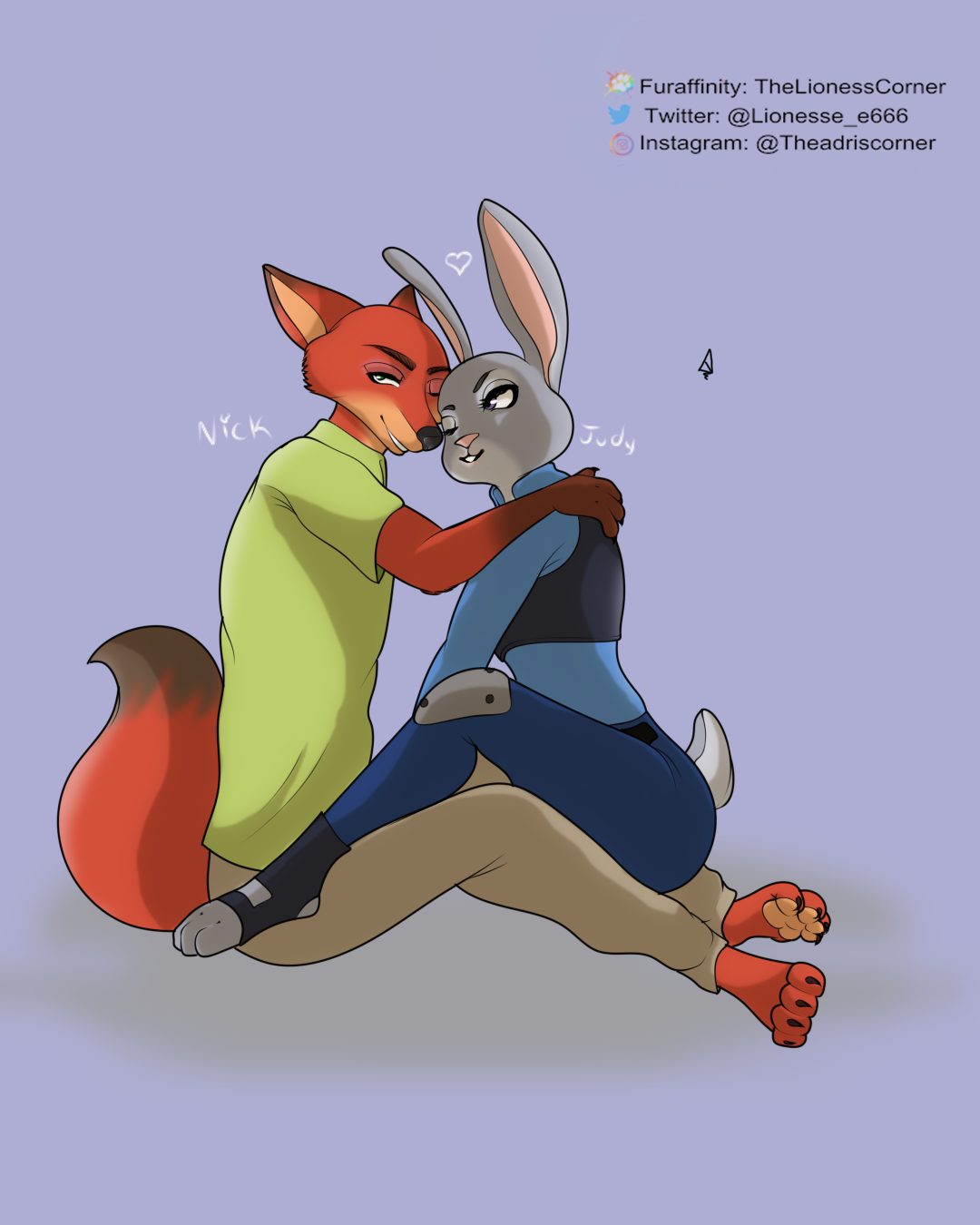 Judy hopps x nick wilde zootopia fanart