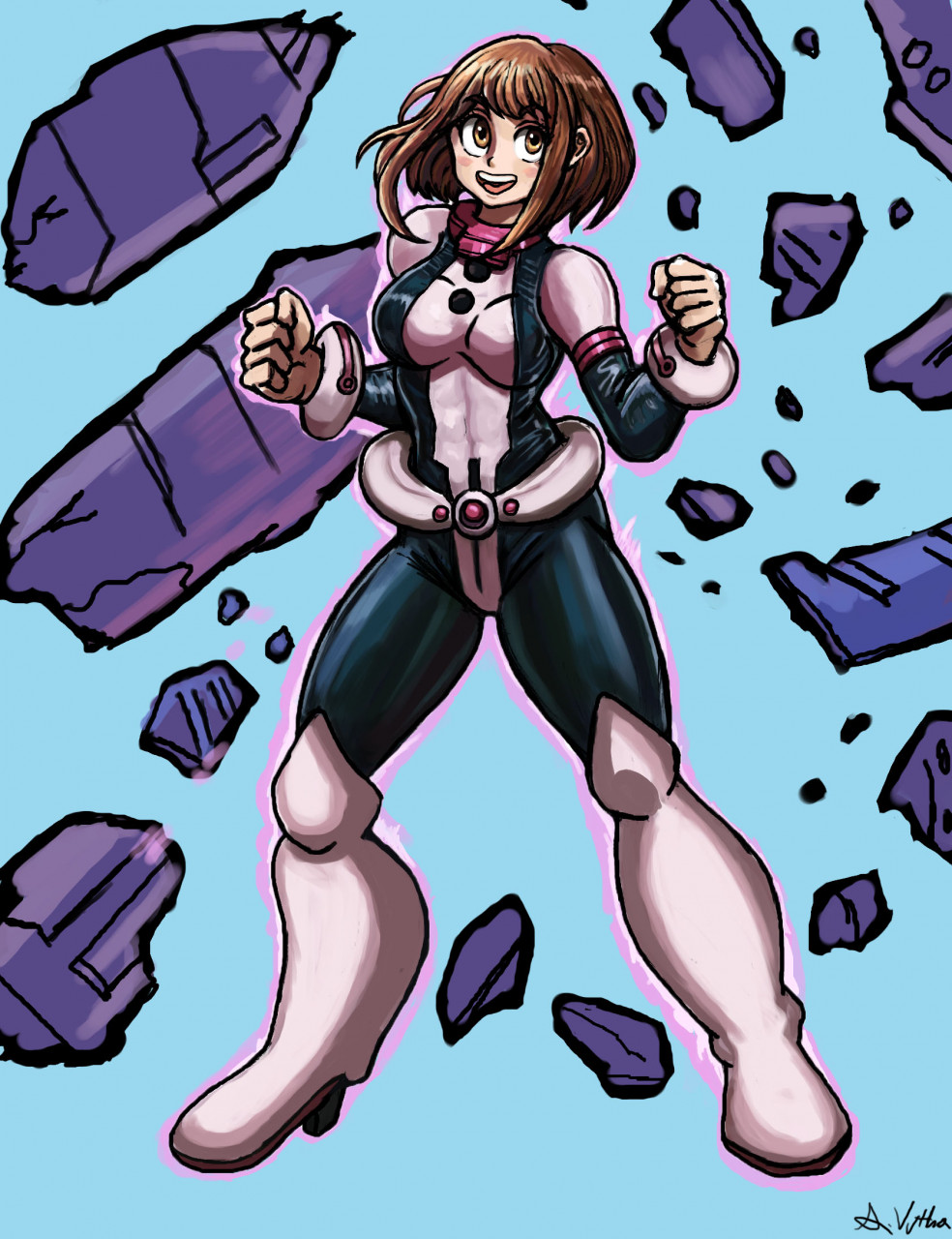 Uraraka by TheLivingShadow -- Fur Affinity [dot] net