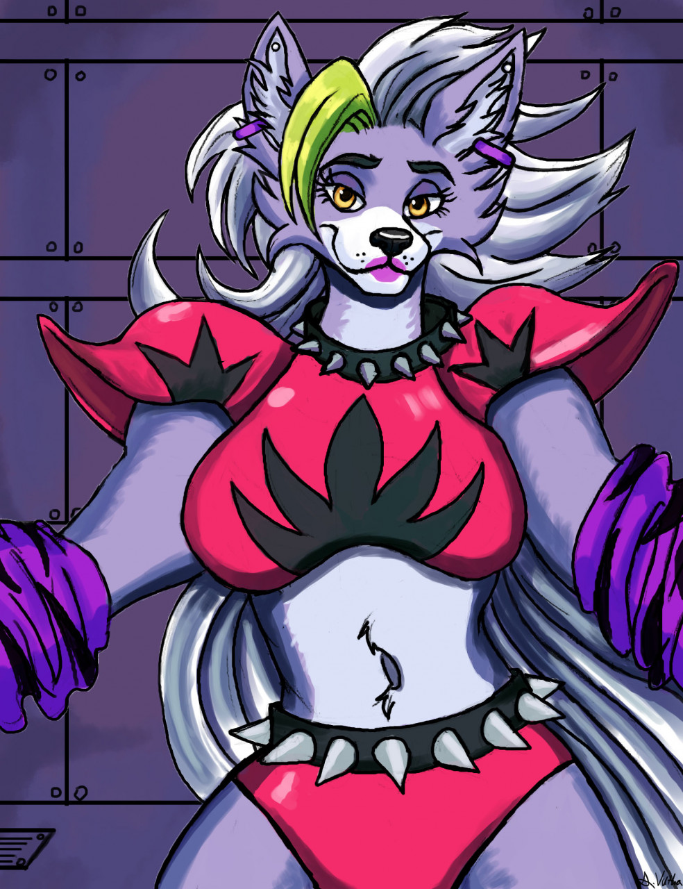 ROXY) FNAF: SECURITY BREACH by Couby -- Fur Affinity [dot] net