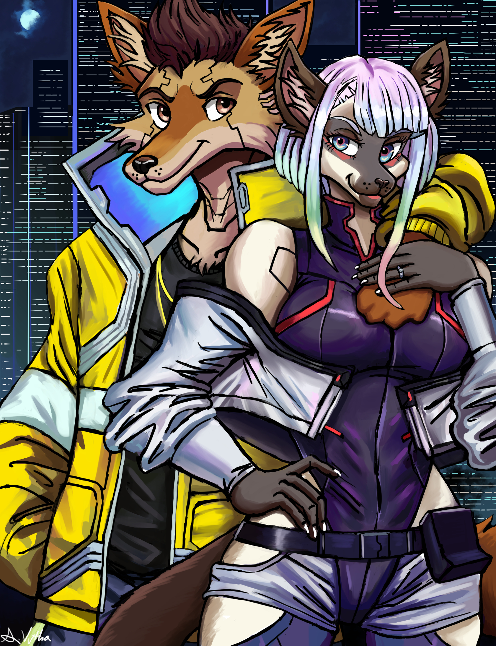 Cyberpunk Edgerunners - David and Lucy | Poster