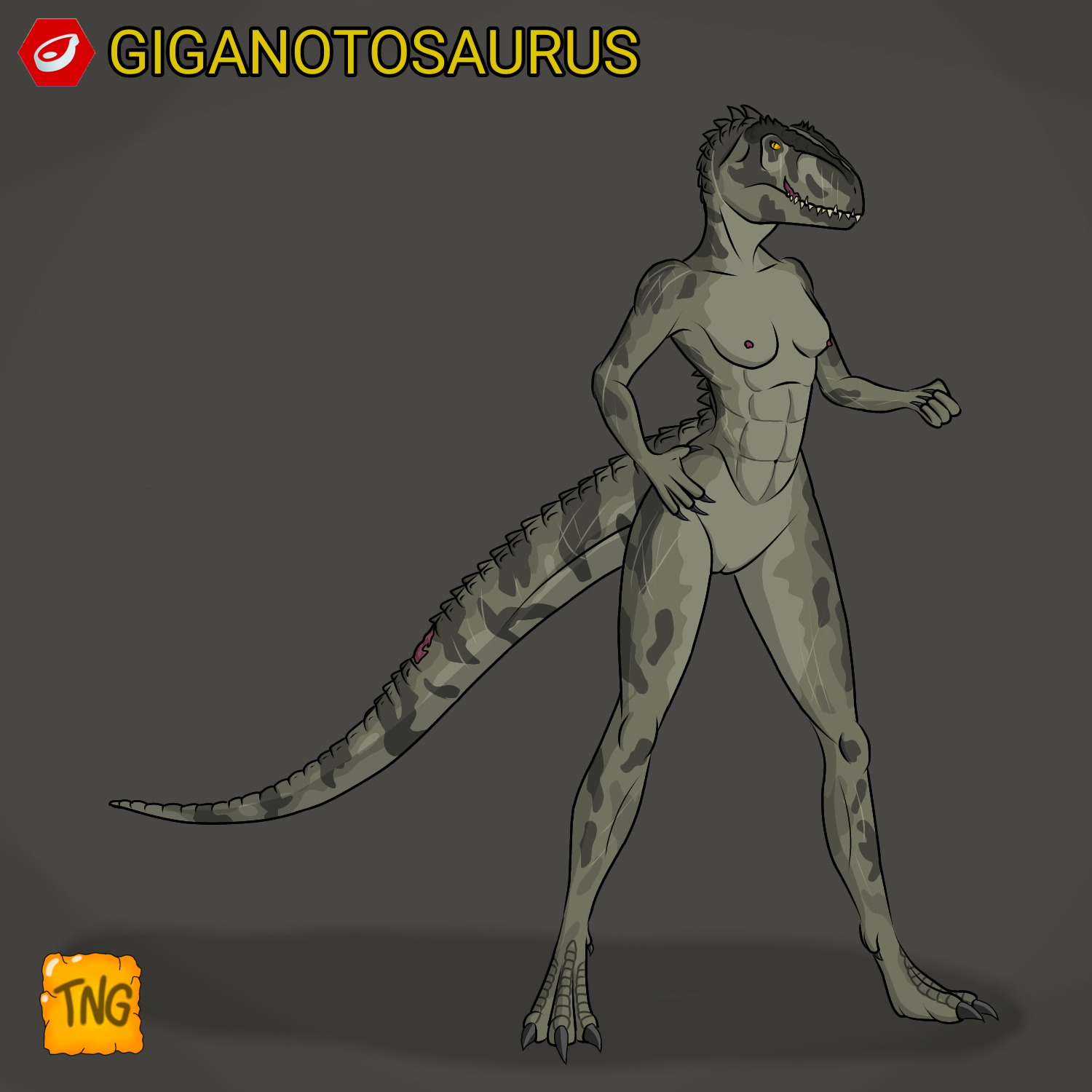 Rule 34 Anthro Bite Mark Carcharodontosaurid Dinosaur Female