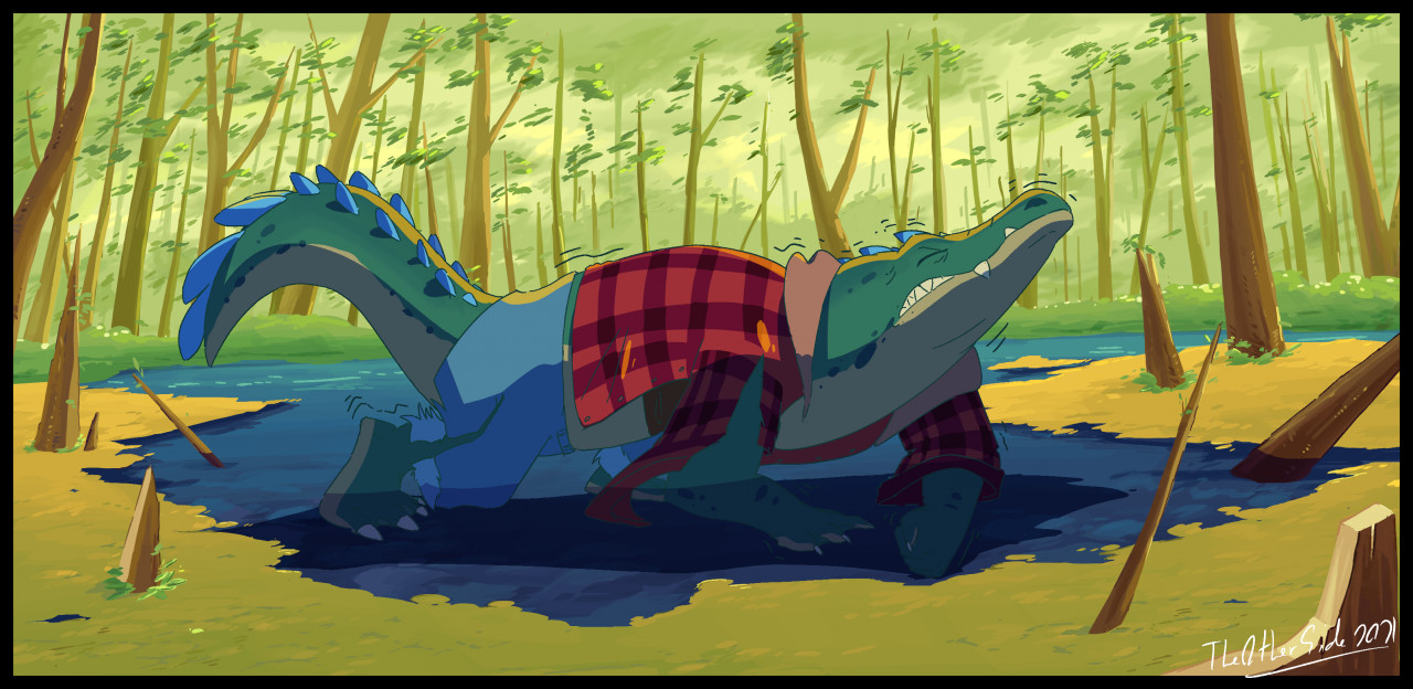 Commission: Feral Crocodile TF