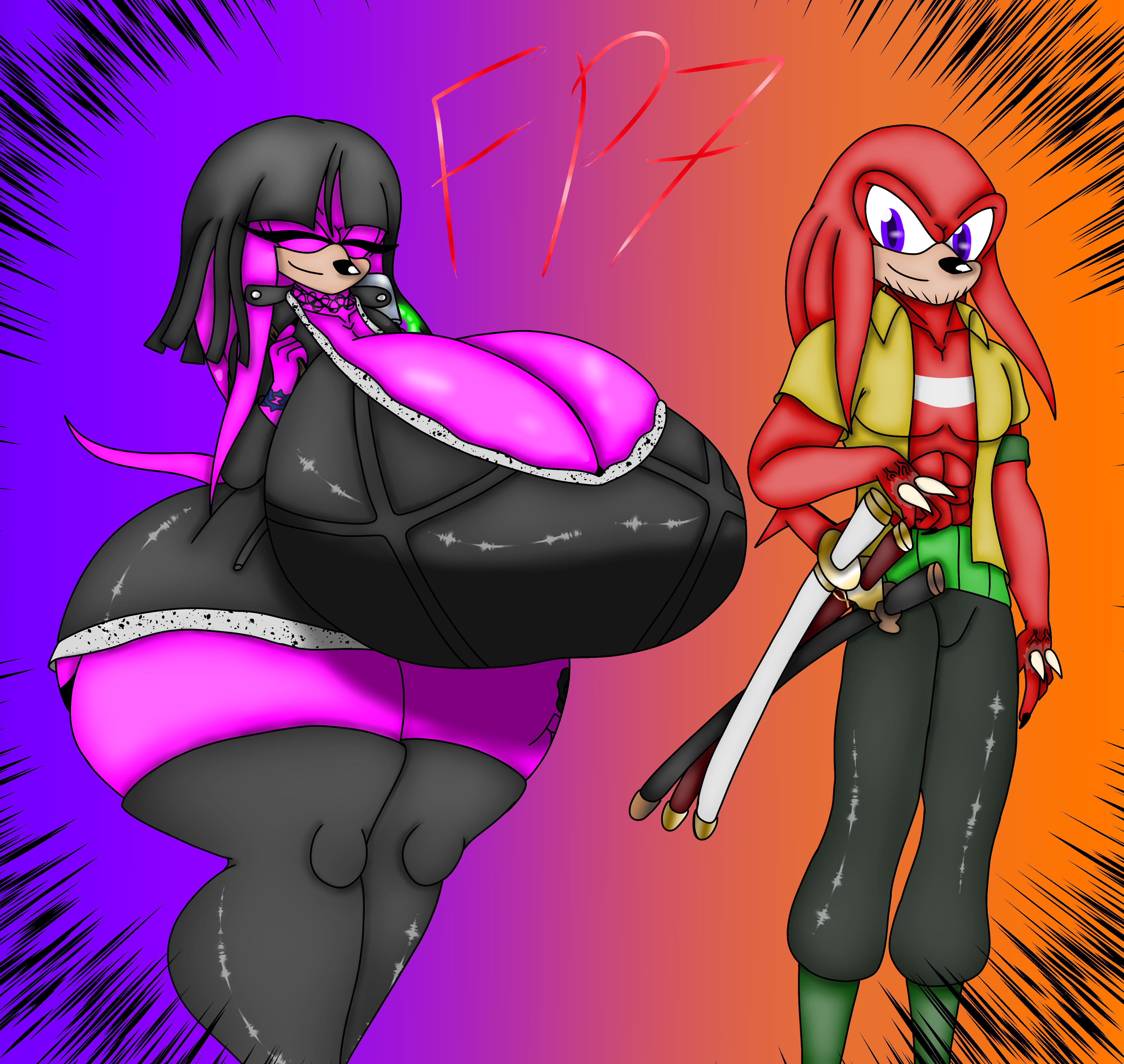 Halloween 2022 Julie and Knuckles by therealfalconpawnch7 -- Fur Affinity  [dot] net