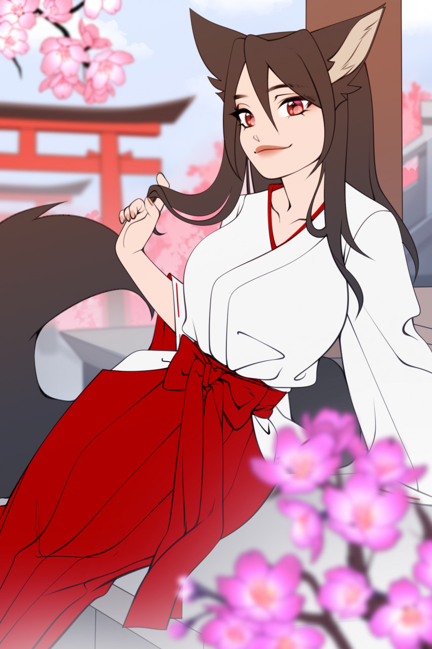 Kitsune shrine maiden