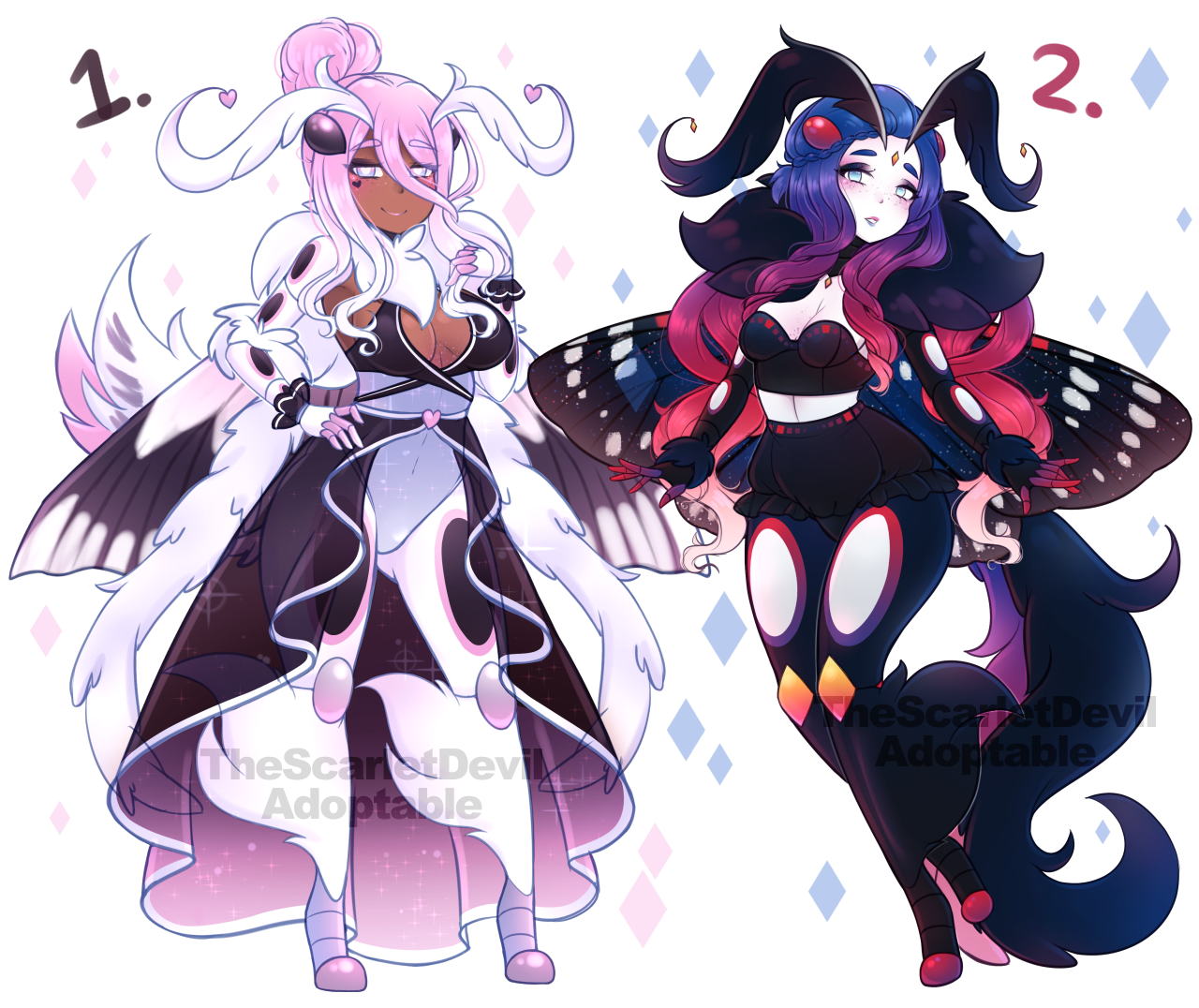 Moth Adopts #6 - Auction by TheScarletDevil -- Fur Affinity [dot] net