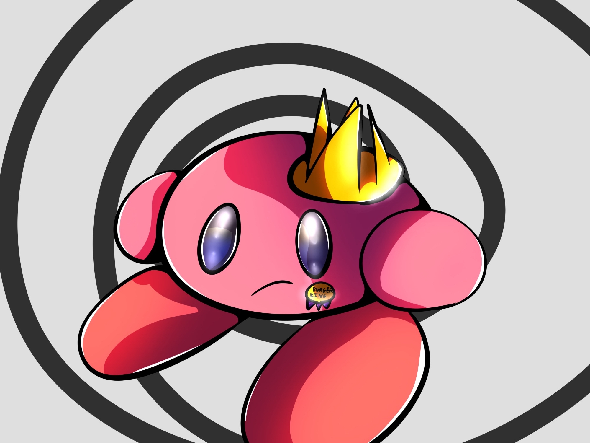 Kirby #1 Burger King Fan by The_Somnolent_Dragon -- Fur Affinity [dot] net
