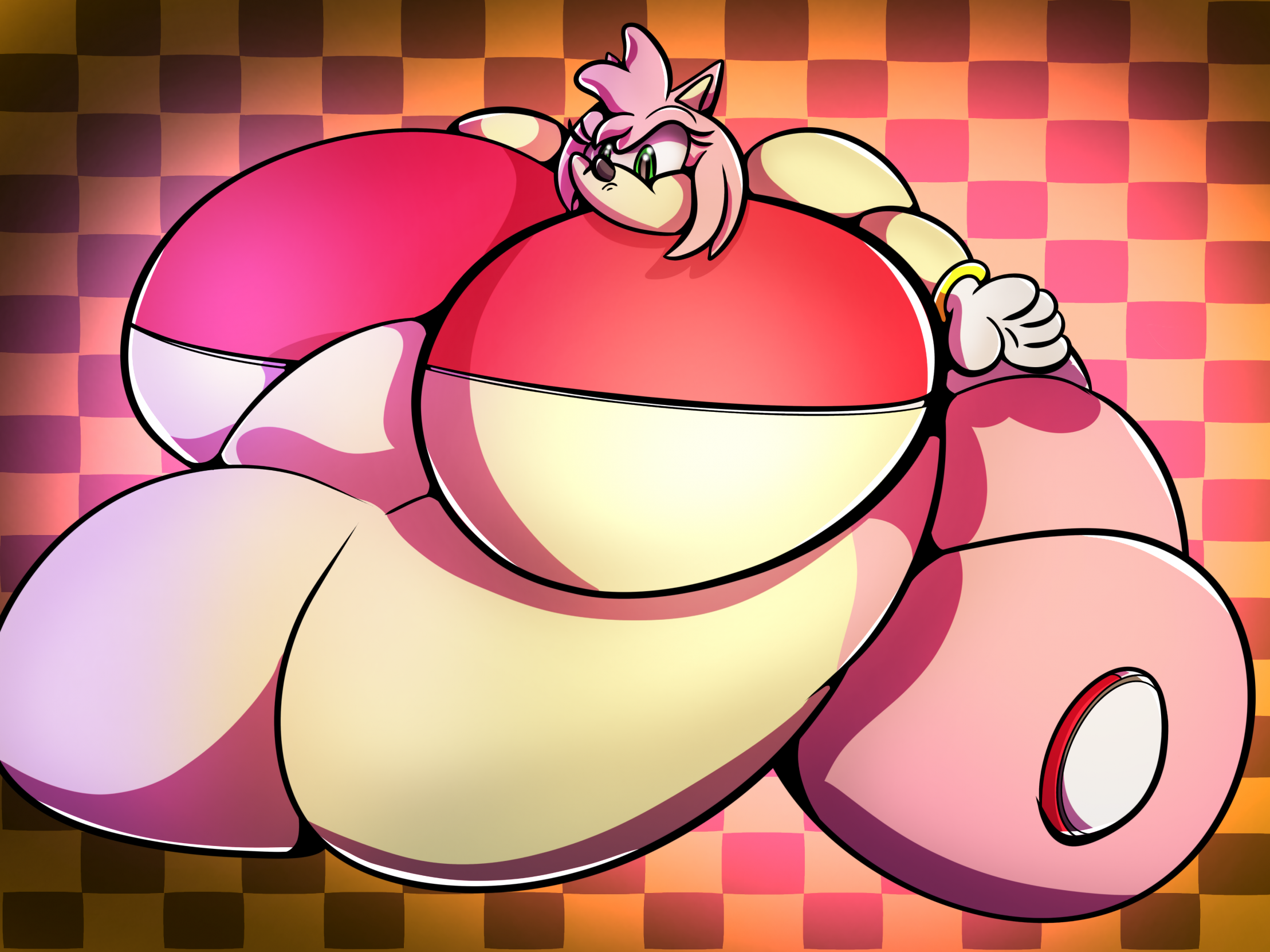 Fat Amy Rose by The_Somnolent_Dragon -- Fur Affinity [dot] net