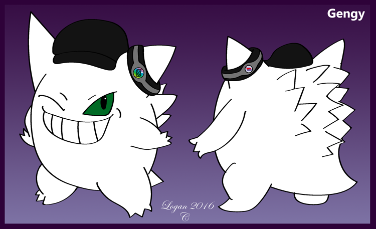 Shiny Gengar White Alternate by StudioFluff -- Fur Affinity [dot] net